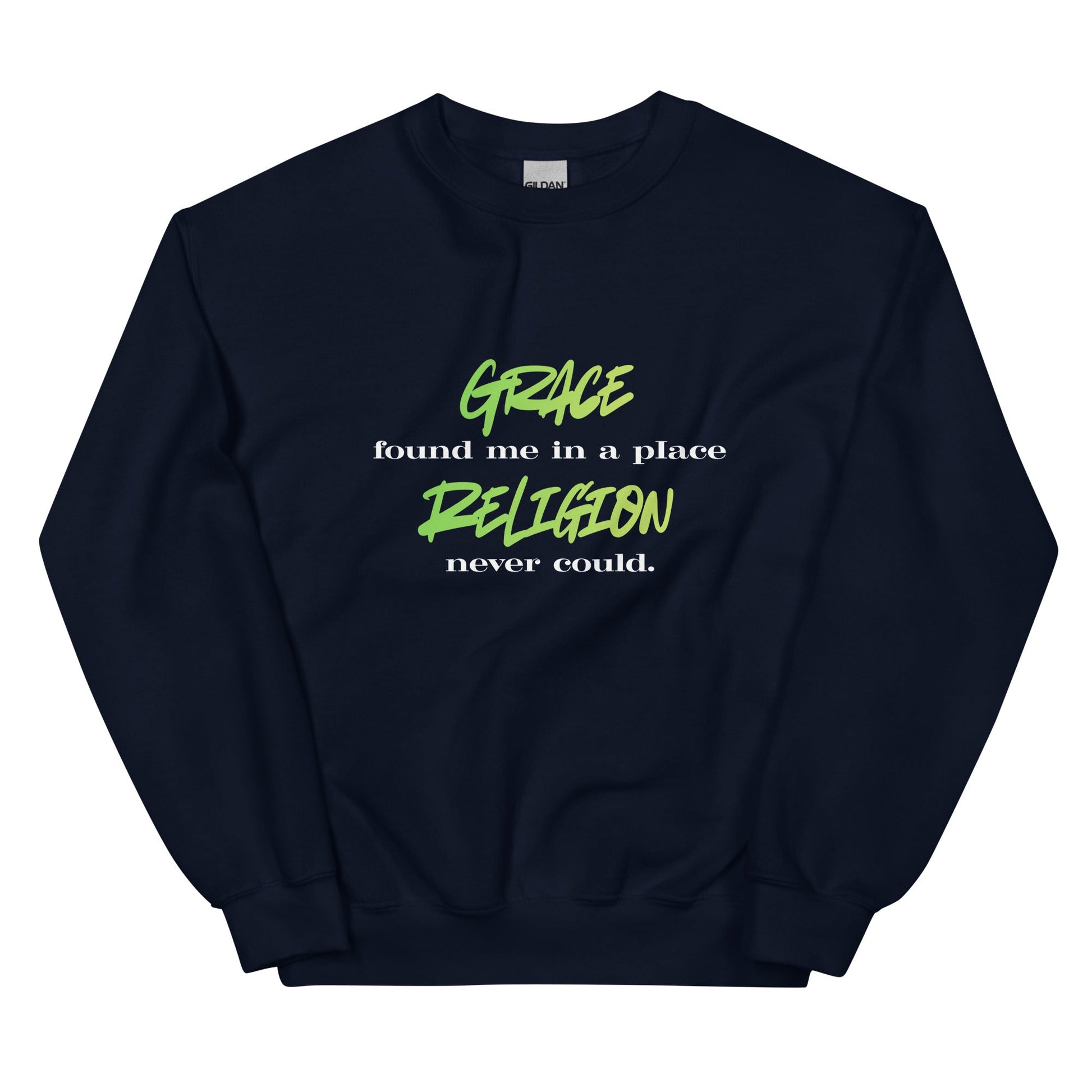 Grace Found Me Sweatshirt - Green - Smith's Tees