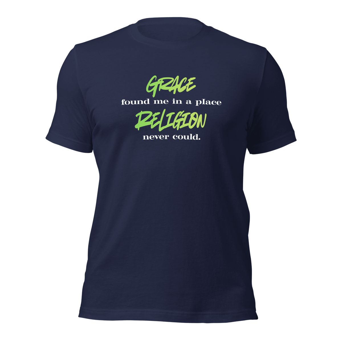 Grace Found Me Tee - Chartreuse - Unisex - Smith's Tees