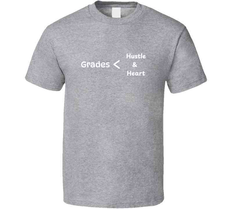 Grades < Hustle & Heart - Empowering Statement T-Shirt | Kids, Tweens & Teens Tee | Unisex - Smith's Tees