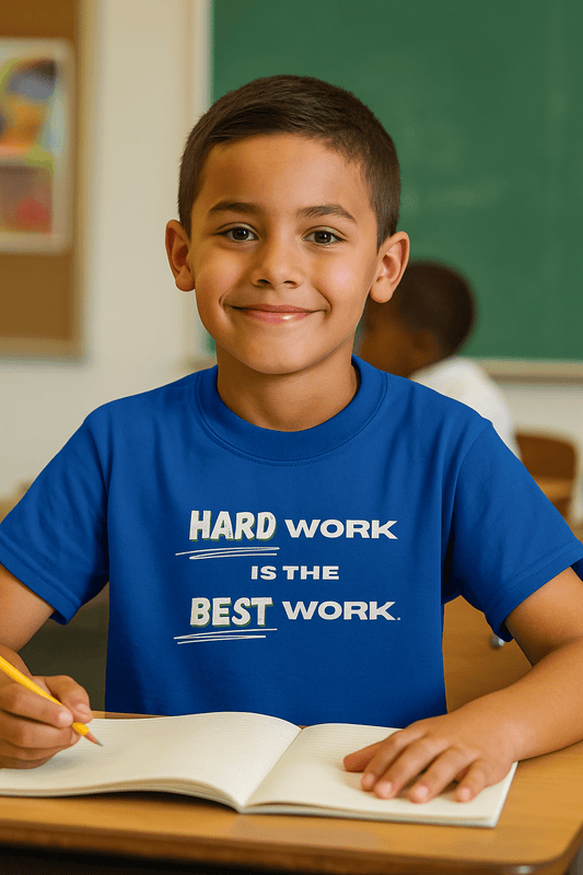 Hard Work Is The Best Work | Motivational Statement T-Shirt | Kids, Athletes, Teachers Inspirational Tee - Smith's Tees