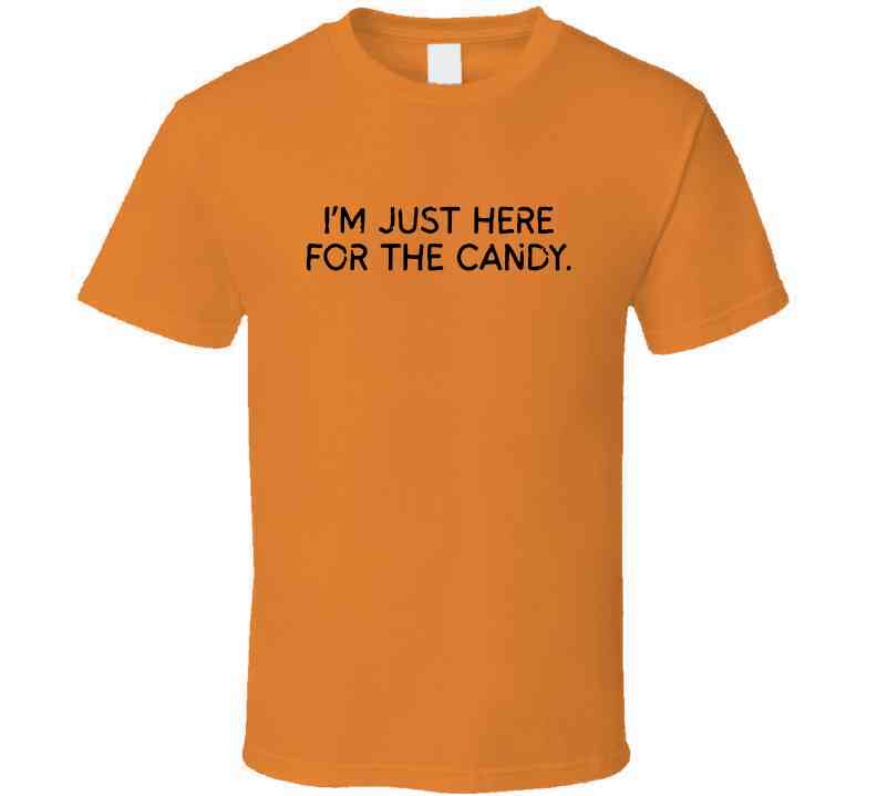 I'm Just Here For The Candy | Funny Halloween Statement T-Shirt | Kids, Teens, & Tweens Sarcastic Tee - Smith's Tees
