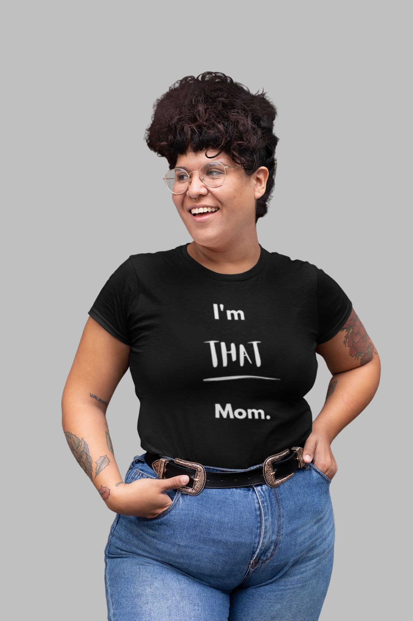 I'm That Mom Statement Shirt - Black/White - Ladies - Smith's Tees