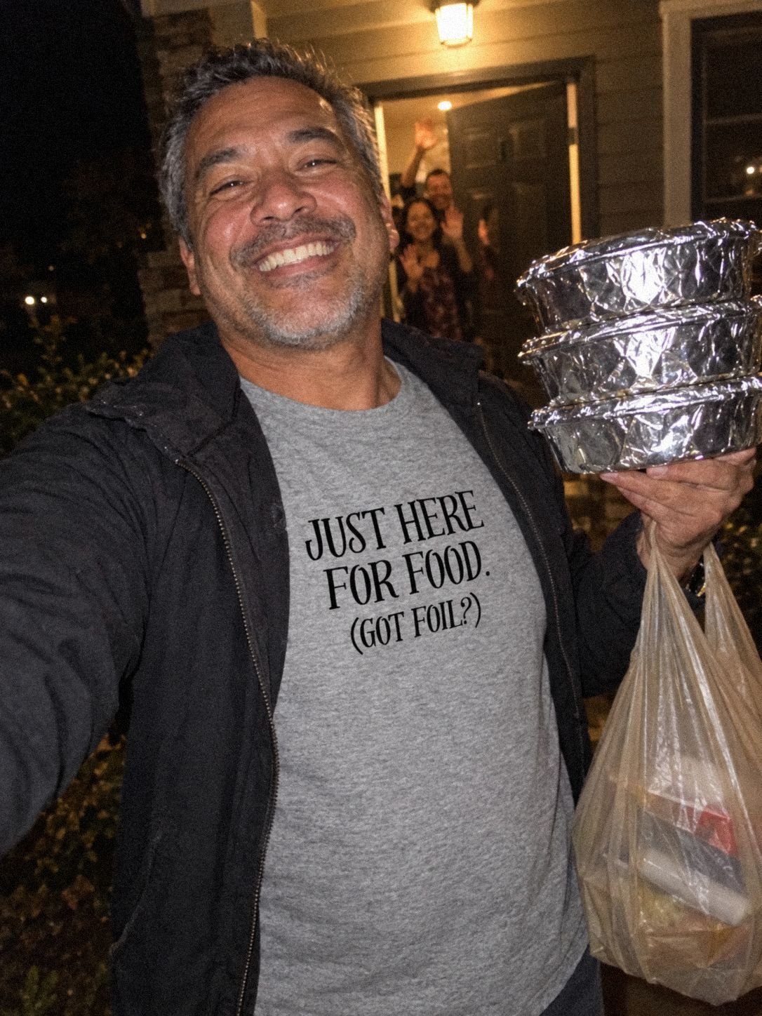 Just Here for Food (Got Foil) - Funny Cookout Statement - Smith's Tees