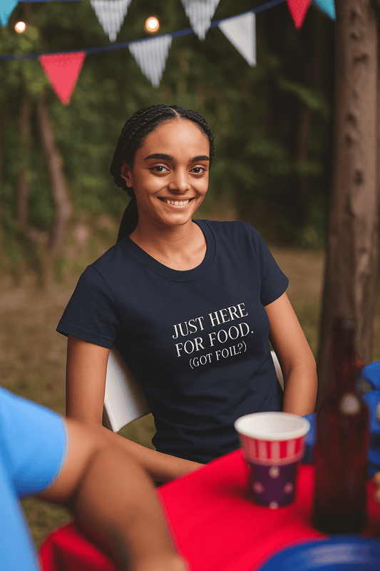 Just Here for Food (Got Foil) Statement Shirt - Unisex - Smith's Tees