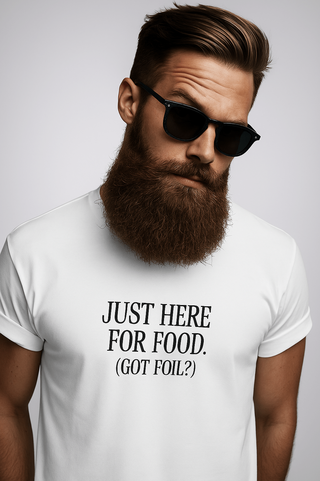 Just Here for Food (Got Foil) Statement Shirt - Unisex - Smith's Tees