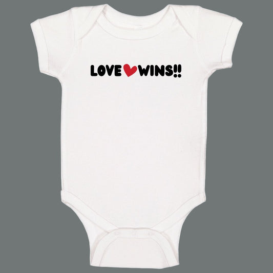Love Wins Infant Bodysuit - Baby One Piece - Unisex - Smith's Tees