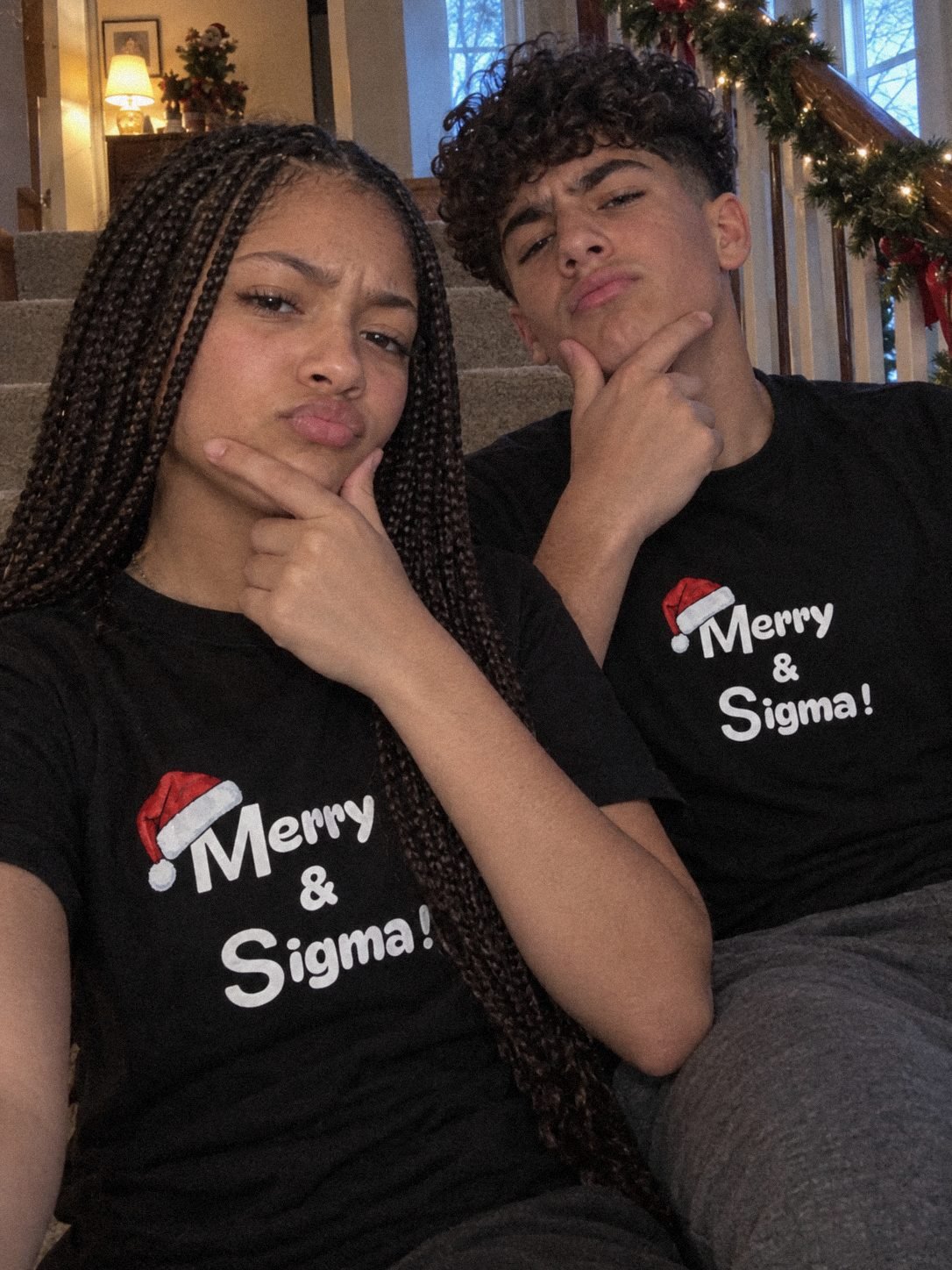 Merry And Sigma! - Trendy Statement T-Shirt | Christmas Tee | Family Matching Sizes - Smith's Tees