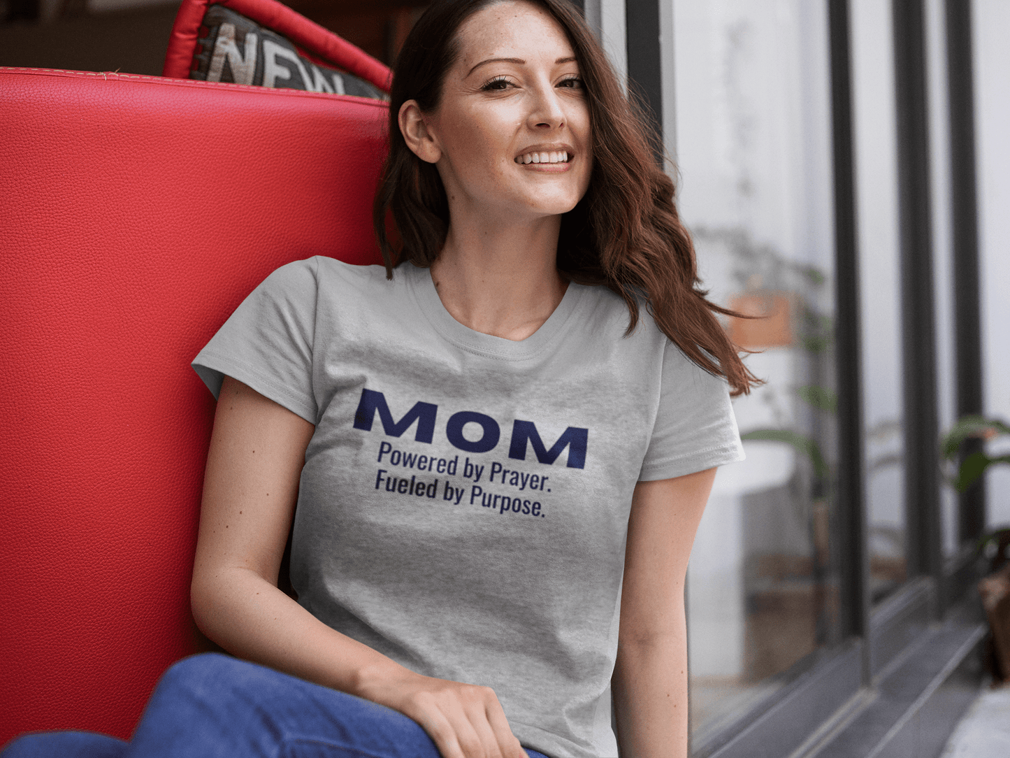 Mom - Powered by Prayer. Fueled by Purpose. - Statement Shirt - Women's - Smith's Tees