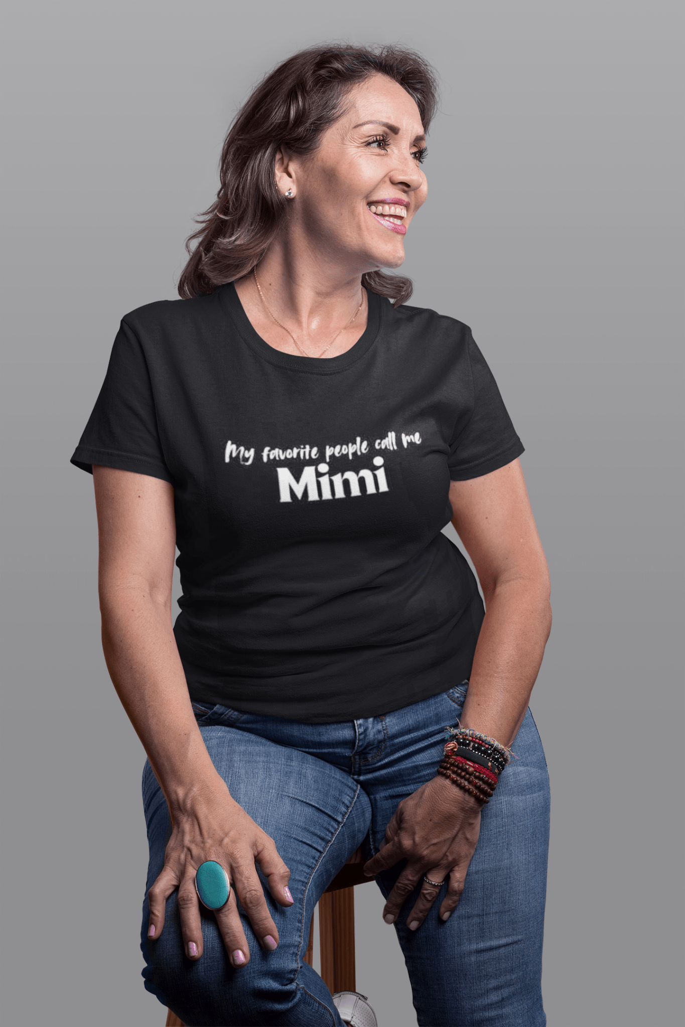 My Favorite People Call Me Mimi - Grandmother Statement T-Shirt | Grandma Gift | Women - Smith's Tees