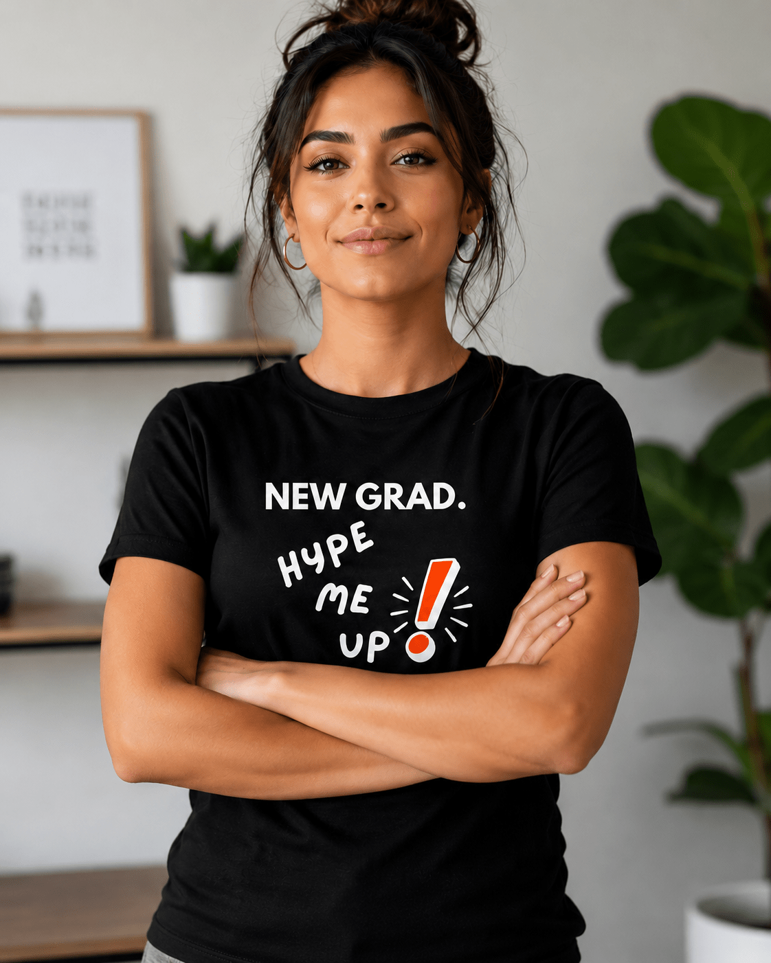 New Grad Hype Me Up Funny Graduation T-Shirt | Class of 2026 Gift | Unisex Tee - Smith's Tees