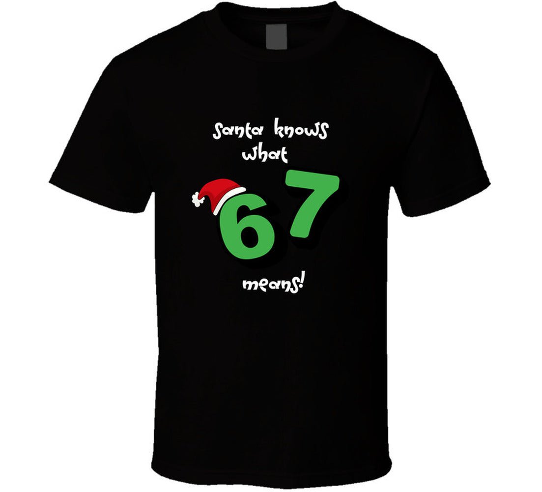 Santa Knows What 6 7 Means | Christmas T-Shirt | Family Sizes - Smith's Tees