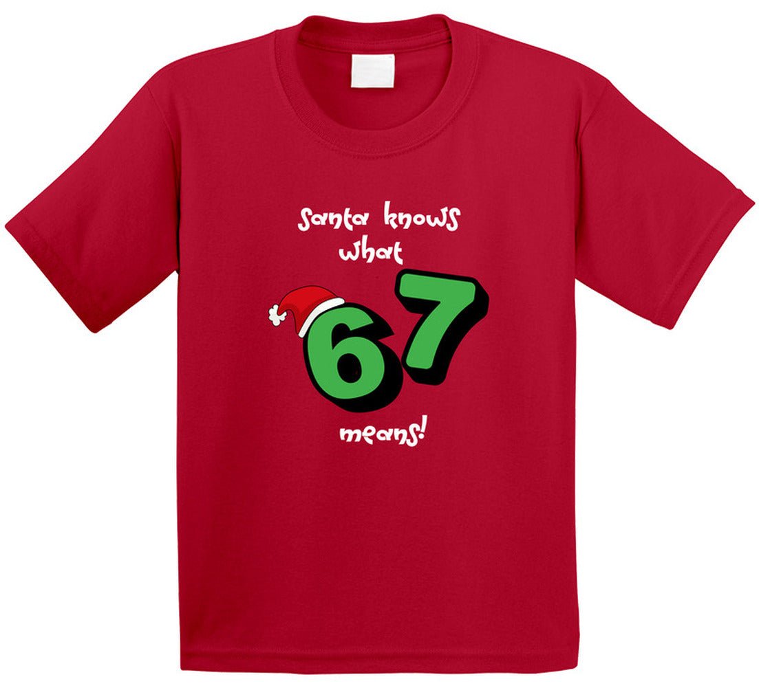 Santa Knows What 6 7 Means | Christmas T-Shirt | Family Sizes - Smith's Tees