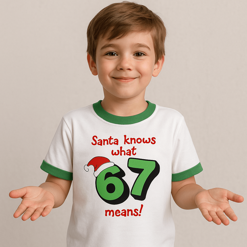 Santa Knows What 6 7 Means | Christmas T-Shirt | Family Sizes - Smith's Tees