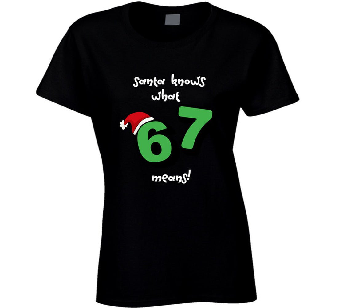 Santa Knows What 6 7 Means | Christmas T-Shirt | Family Sizes - Smith's Tees