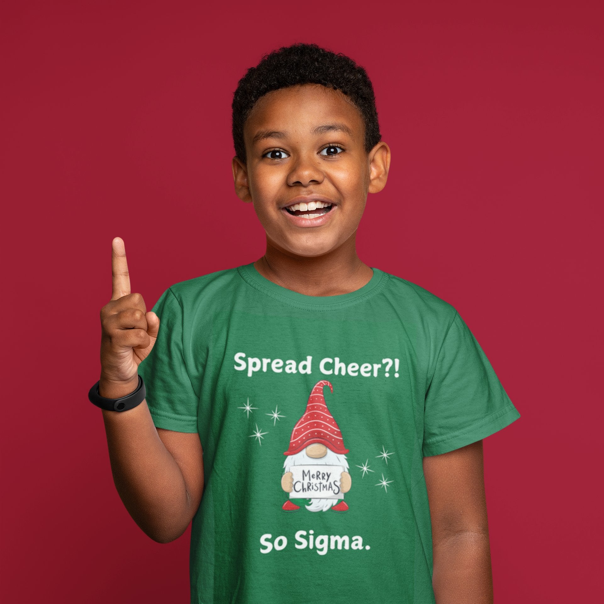 Spread Cheer?! So Sigma; Christmas Statement T-Shirt - Youth - Unisex - Smith's Tees