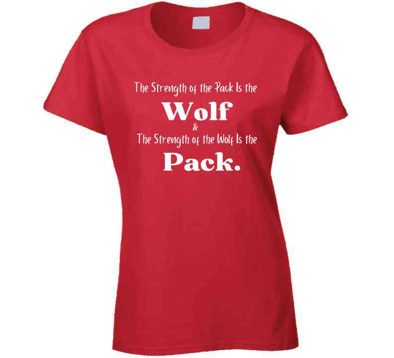 Strength of the Pack - Unity, Loyalty, & Strength Statement Shirt - Red/White - Unisex - Smith's Tees