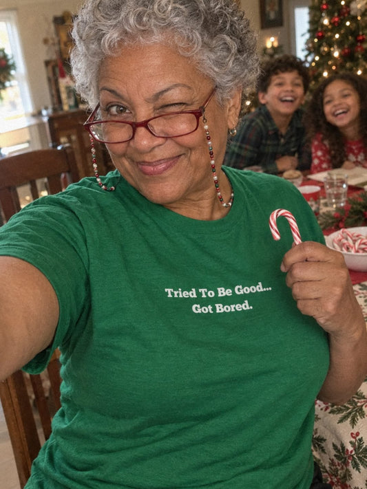 Tried To Be Good. Got Bored. - Funny Statement T-Shirt | Christmas Tee | Family Matching Sizes - Smith's Tees