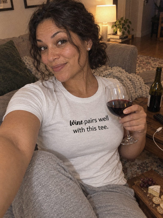 Wine Pairs Well With This Tee - Funny Statement T-Shirt - Smith's Tees