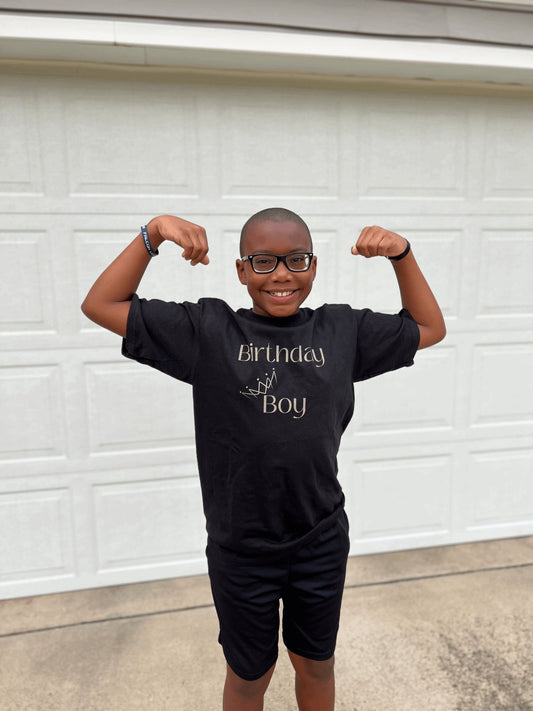 Boy's Birthday T-Shirt - Birthday Boy With Crown - Smith's Tees