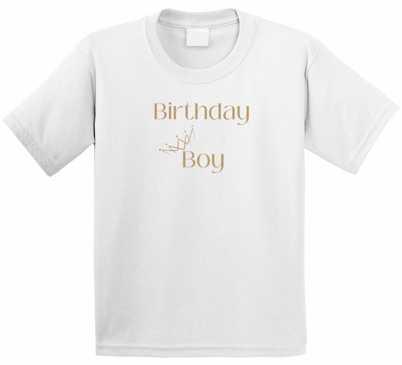 Boy's Birthday T-Shirt - Birthday Boy With Crown - Smith's Tees