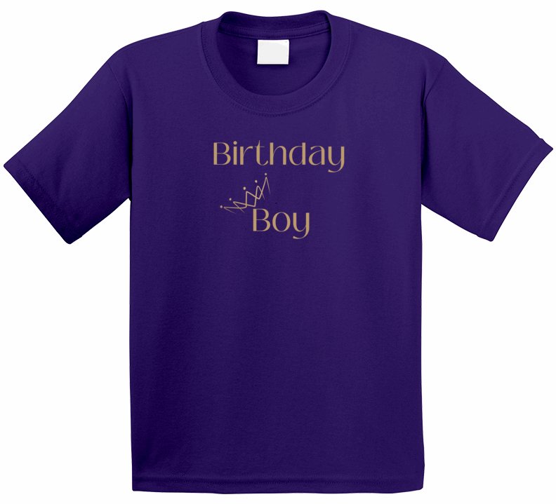 Boy's Birthday T-Shirt - Birthday Boy With Crown - Smith's Tees