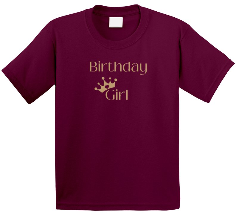 Girl's Birthday T-Shirt - Birthday Girl With Crown - Smith's Tees