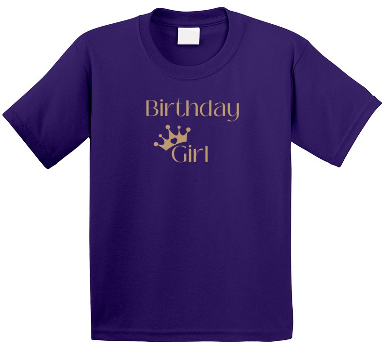 Girl's Birthday T-Shirt - Birthday Girl With Crown - Smith's Tees