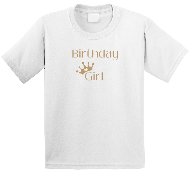 Girl's Birthday T-Shirt - Birthday Girl With Crown - Smith's Tees