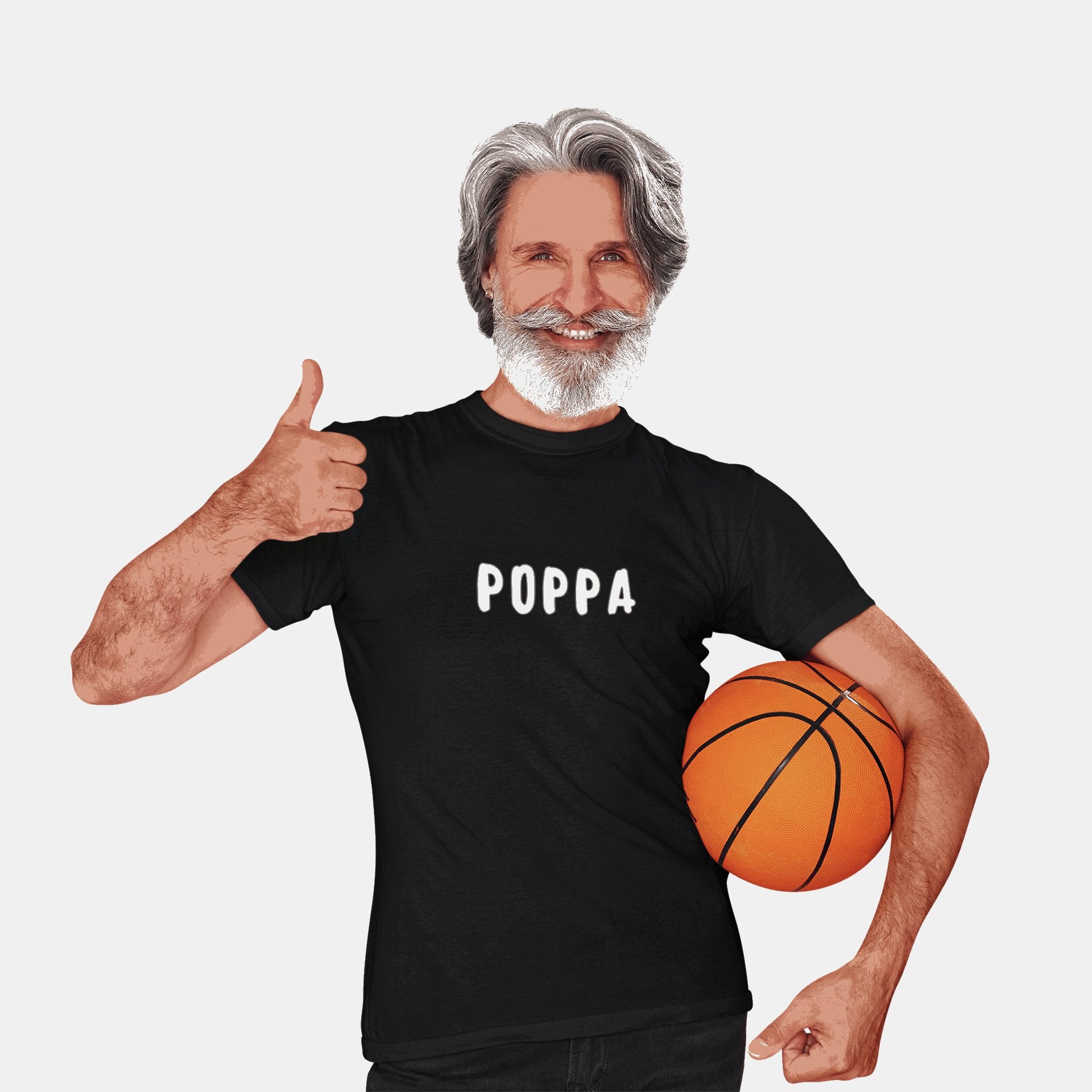 Poppa Statement T-Shirt - Black/White - Men's - Smith's Tees