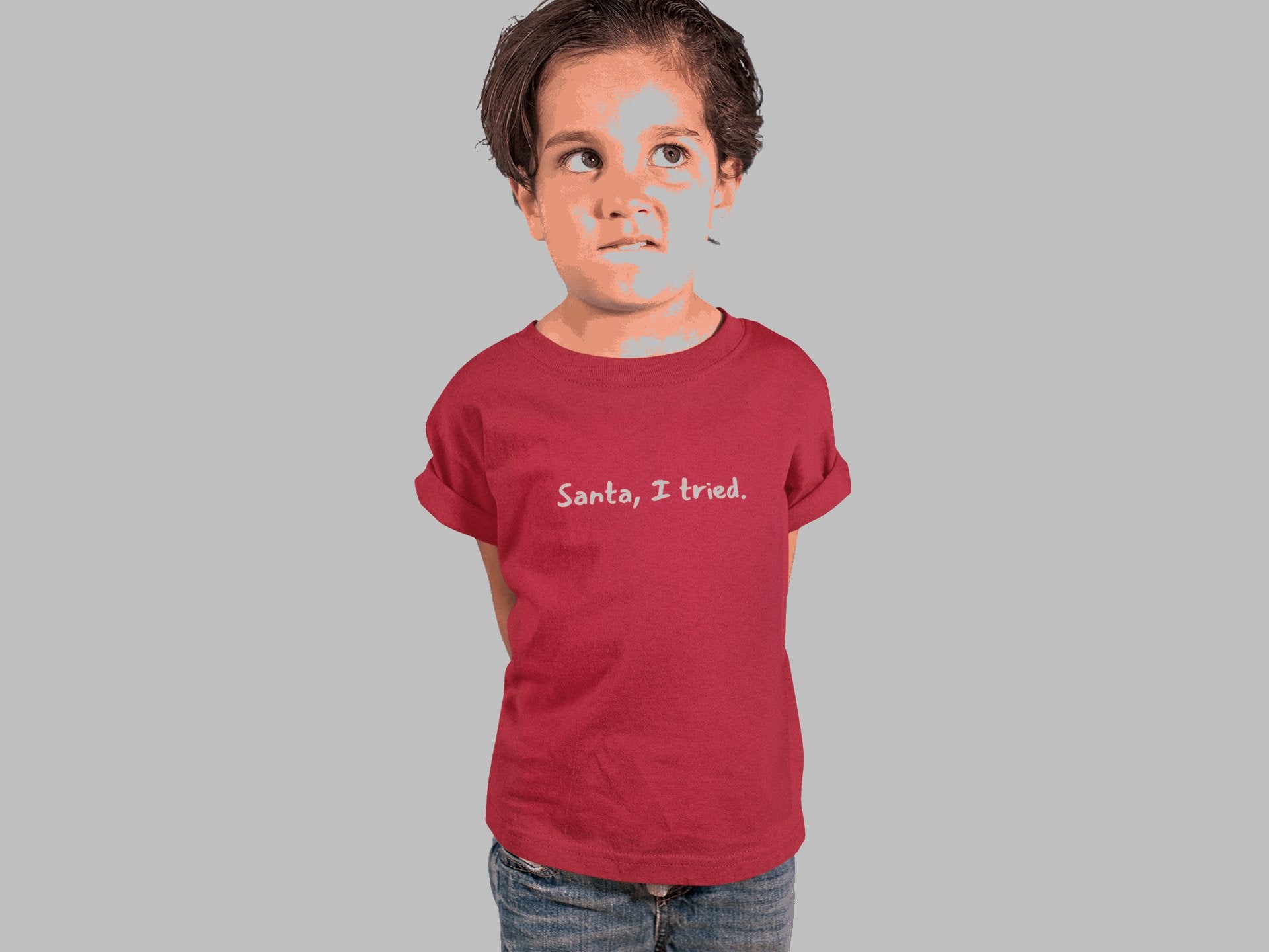 Santa, I Tried - Funny Christmas Statement T-Shirt - Unisex - Smith's Tees