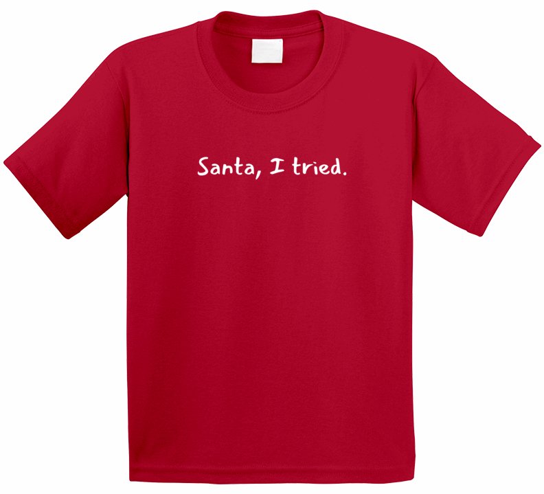 Santa, I Tried - Funny Christmas Statement T-Shirt - Unisex - Smith's Tees