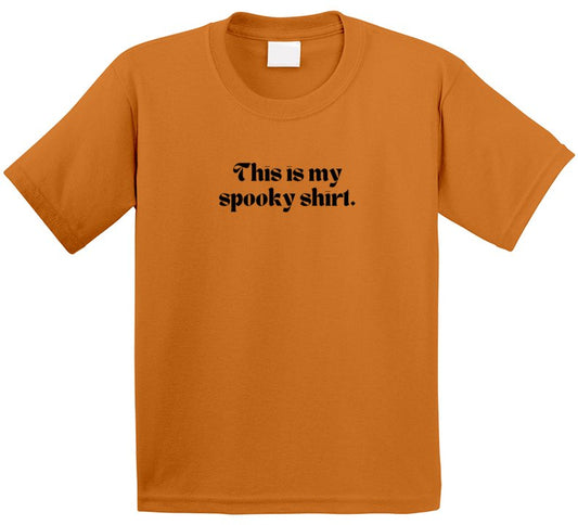 Spooky Halloween T-Shirt - This is my Spooky Shirt - Orange/Black - Youth - Smith's Tees