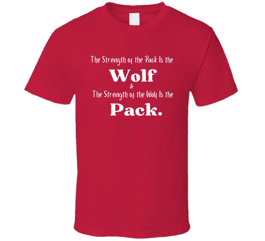 Strength of the Pack - Unity, Loyalty, & Strength Statement Shirt - Red/White - Unisex - Smith's Tees